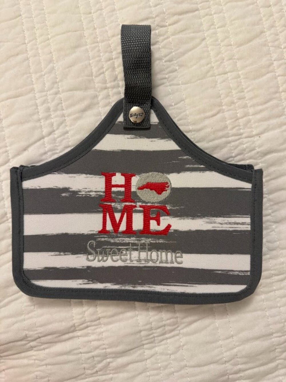 Retired Thirty One Mini Catchall BIN Home Sweet Home Embroidered NEW NC